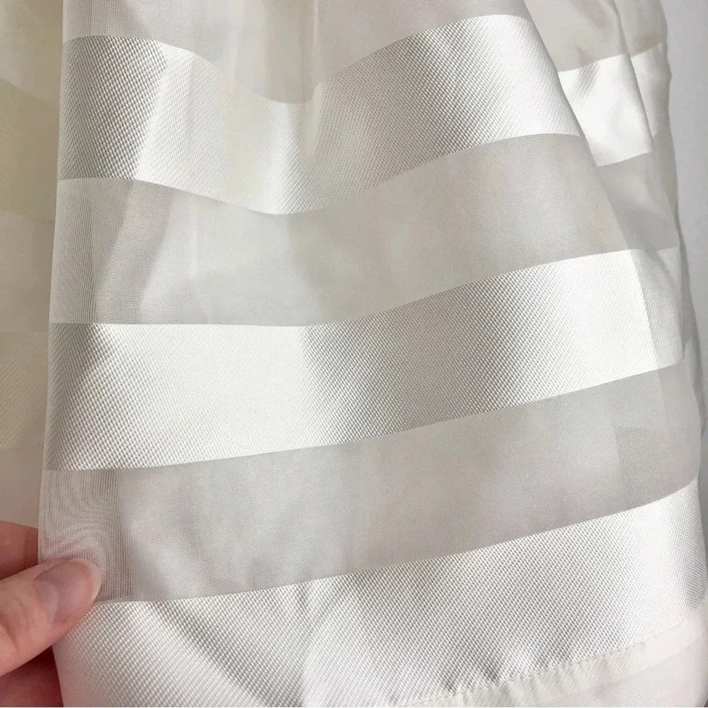 Janie and Jack Special Occasion dress ivory stripe organza sleeveless 3 years - Picture 7 of 11